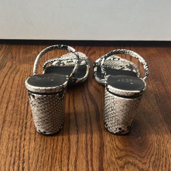 A New Day snakeskin double strap block heels Size 8 - Picture 4 of 5